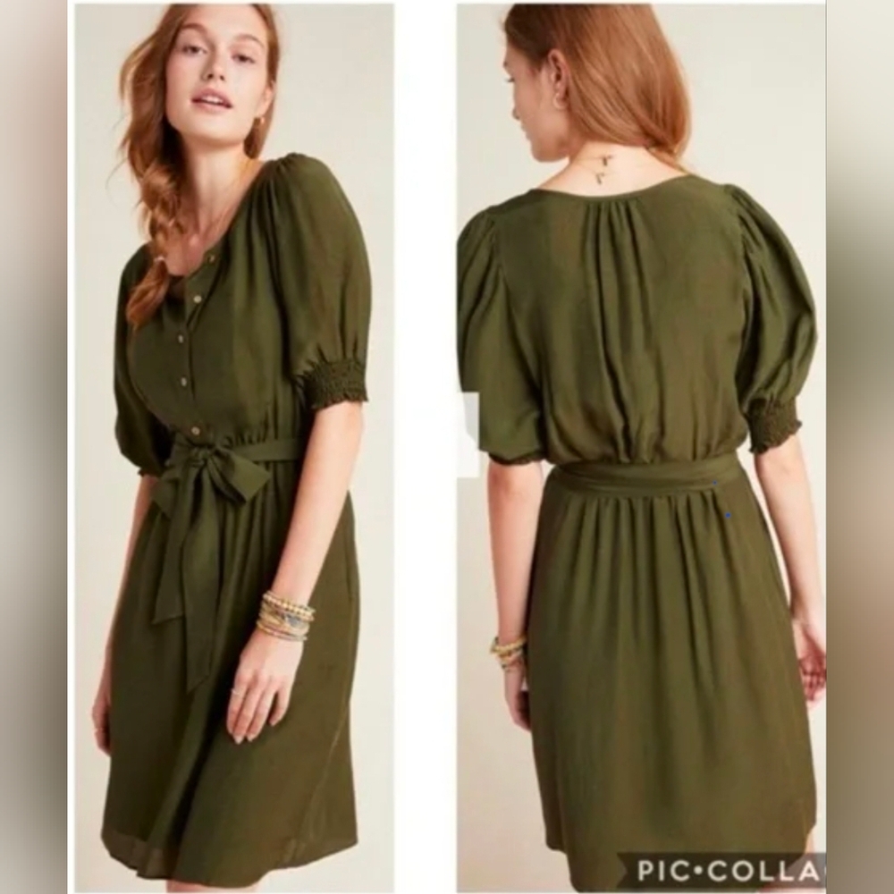 Anthropologie Olive Midi Dress